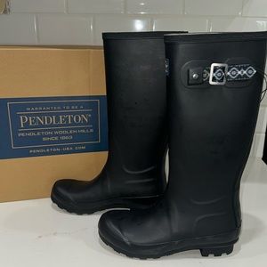 Pendleton Ladies Classic Rubber Boots (Black Size 6)